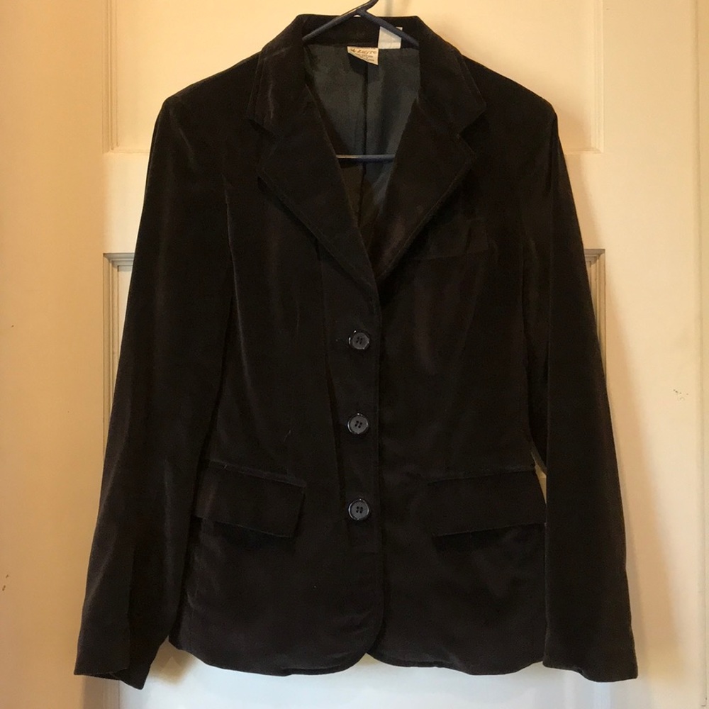 Vintage Zayre Black Velvet blazer w/pockets